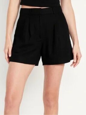 Old Navy Extra High-Waisted Linen-Blend Taylor Trouser Shorts -- 5-inch inseam